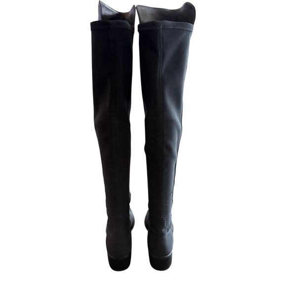 Stuart Weitzman 5050 Over The Knee Boots Pull On Grunge Leather Suede Classy 7B - Picture 8 of 10